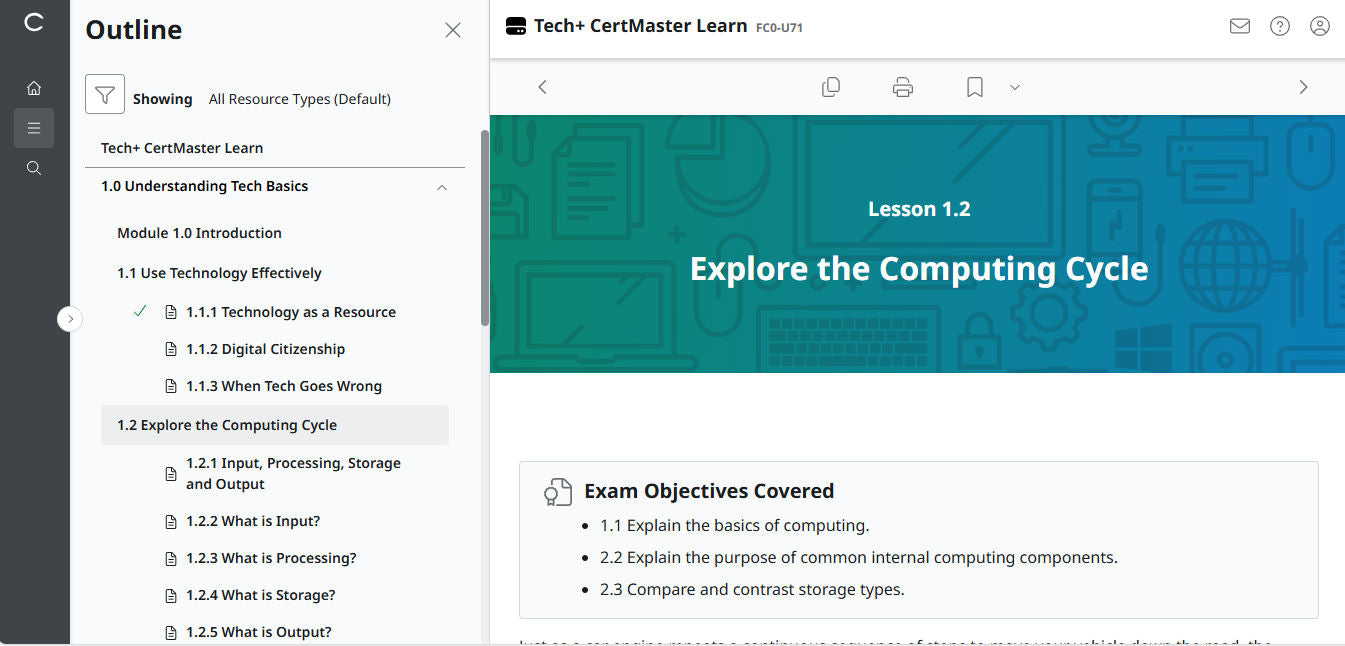 CertMaster Learn – Tech+ (V6) – (New Account ) 2-Month Access