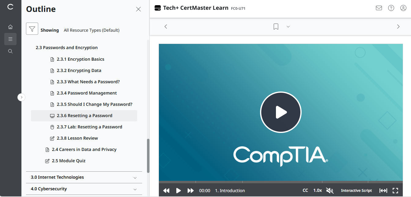CertMaster Learn – Tech+ (V6) – (New Account ) 2-Month Access