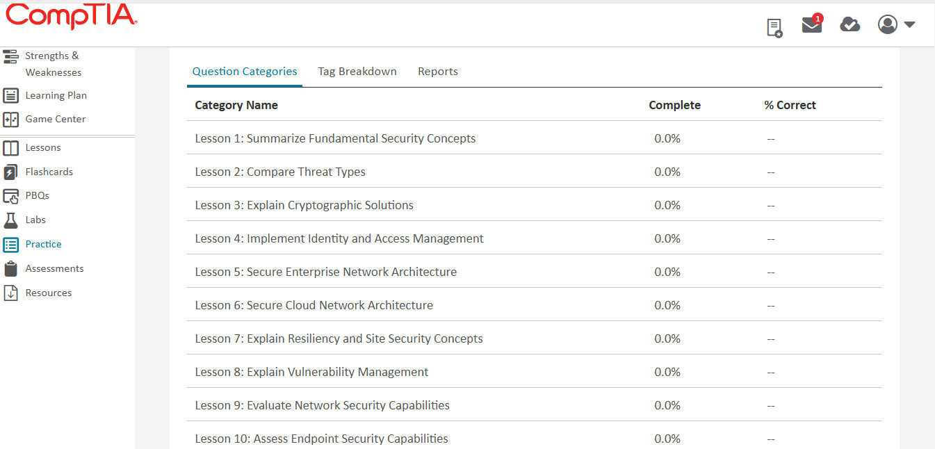 CompTIA Security+ CertMaster Learn + Labs (SY0-701) (3 Months)