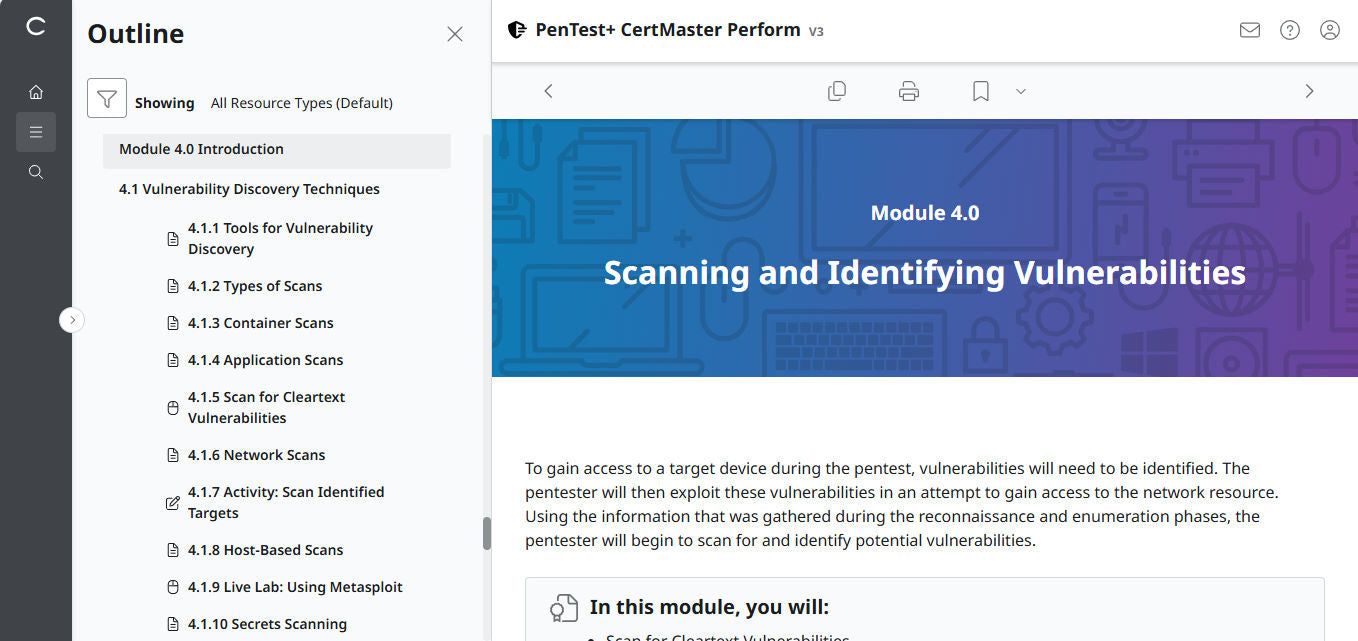 CertMaster Perform for CompTIA PenTest+ PT0-003 (V3) - 3 Month Access