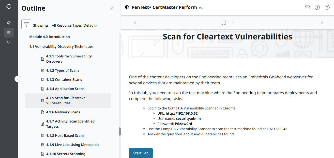 CertMaster Perform for CompTIA PenTest+ PT0-003 (V3) - 3 Month Access