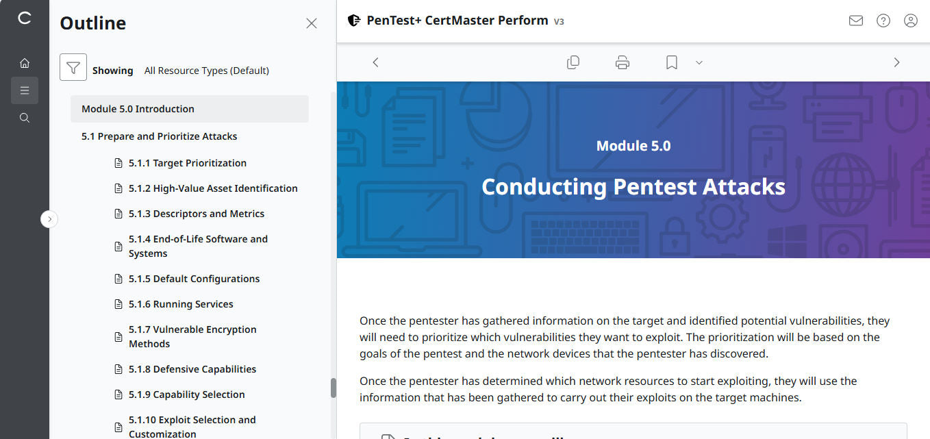 CertMaster Perform for CompTIA PenTest+ PT0-003 (V3) - 3 Month Access