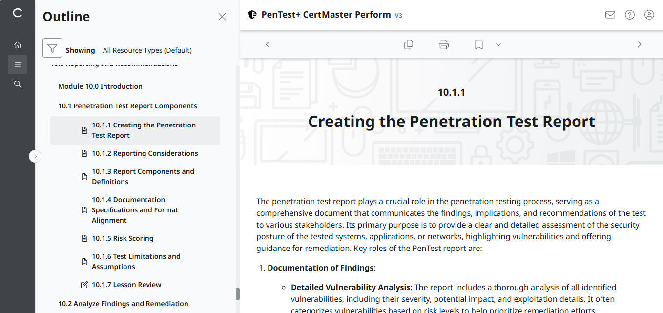 CertMaster Perform for CompTIA PenTest+ PT0-003 (V3) - 3 Month Access