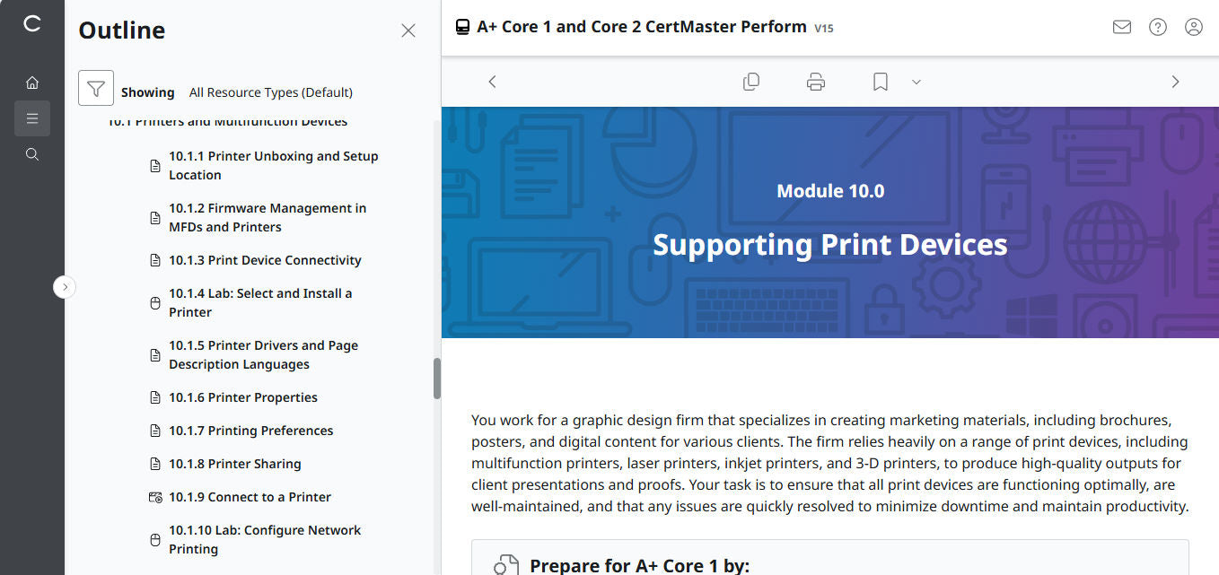 CertMaster Perform for CompTIA A+ Core 1 & 2 (V15) (4 Month Access)