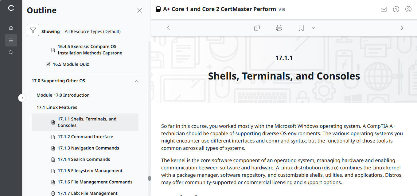 CertMaster Perform for CompTIA A+ Core 1 & 2 (V15) (4 Month Access)