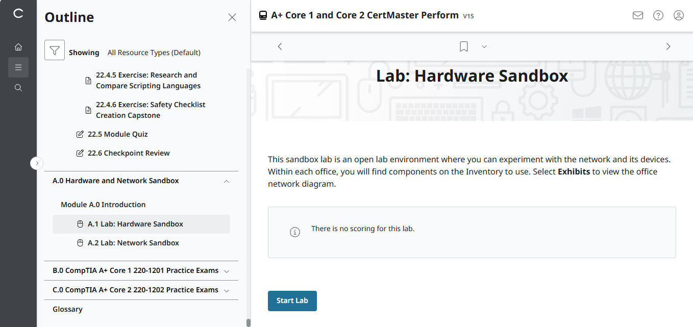 CertMaster Perform for CompTIA A+ Core 1 & 2 (V15) (4 Month Access)