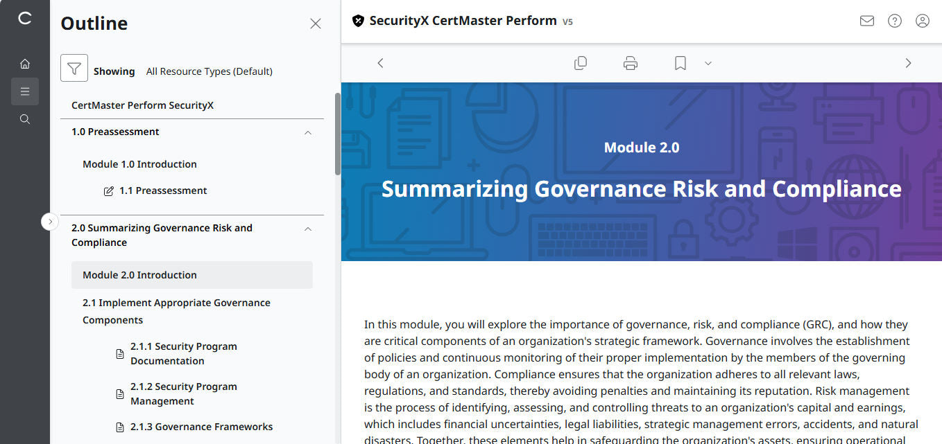 CertMaster Perform for CompTIA SecurityX CASP+ CAS-005 - 3 Months Access
