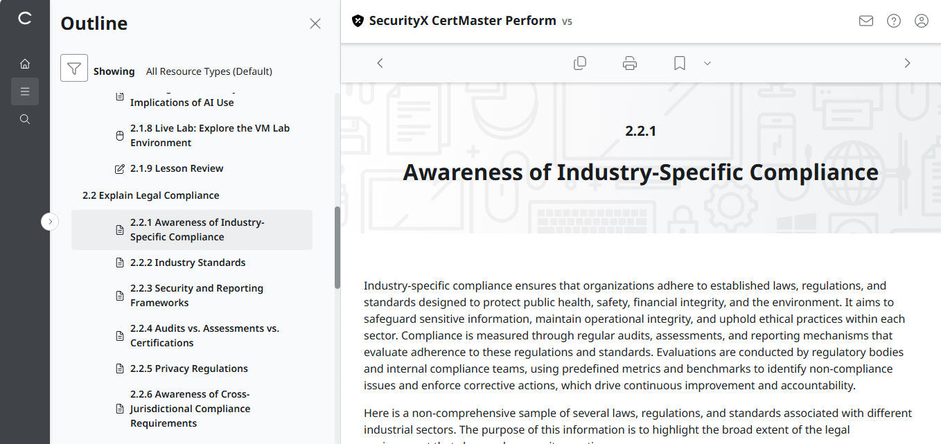 CertMaster Perform for CompTIA SecurityX CASP+ CAS-005 - 3 Months Access