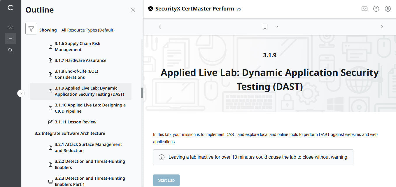 CertMaster Perform for CompTIA SecurityX CASP+ CAS-005 - 3 Months Access