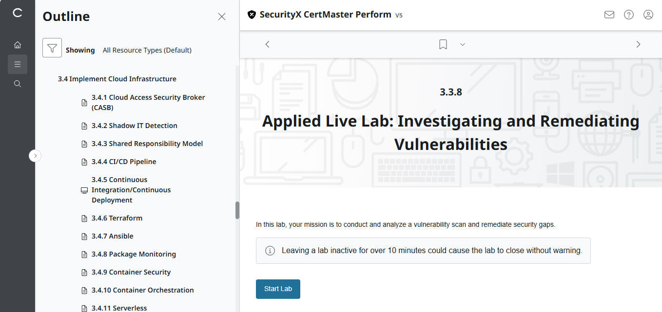 CertMaster Perform for CompTIA SecurityX CASP+ CAS-005 - 3 Months Access