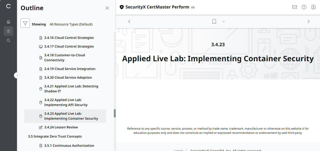 CertMaster Perform for CompTIA SecurityX CASP+ CAS-005 - 3 Months Access