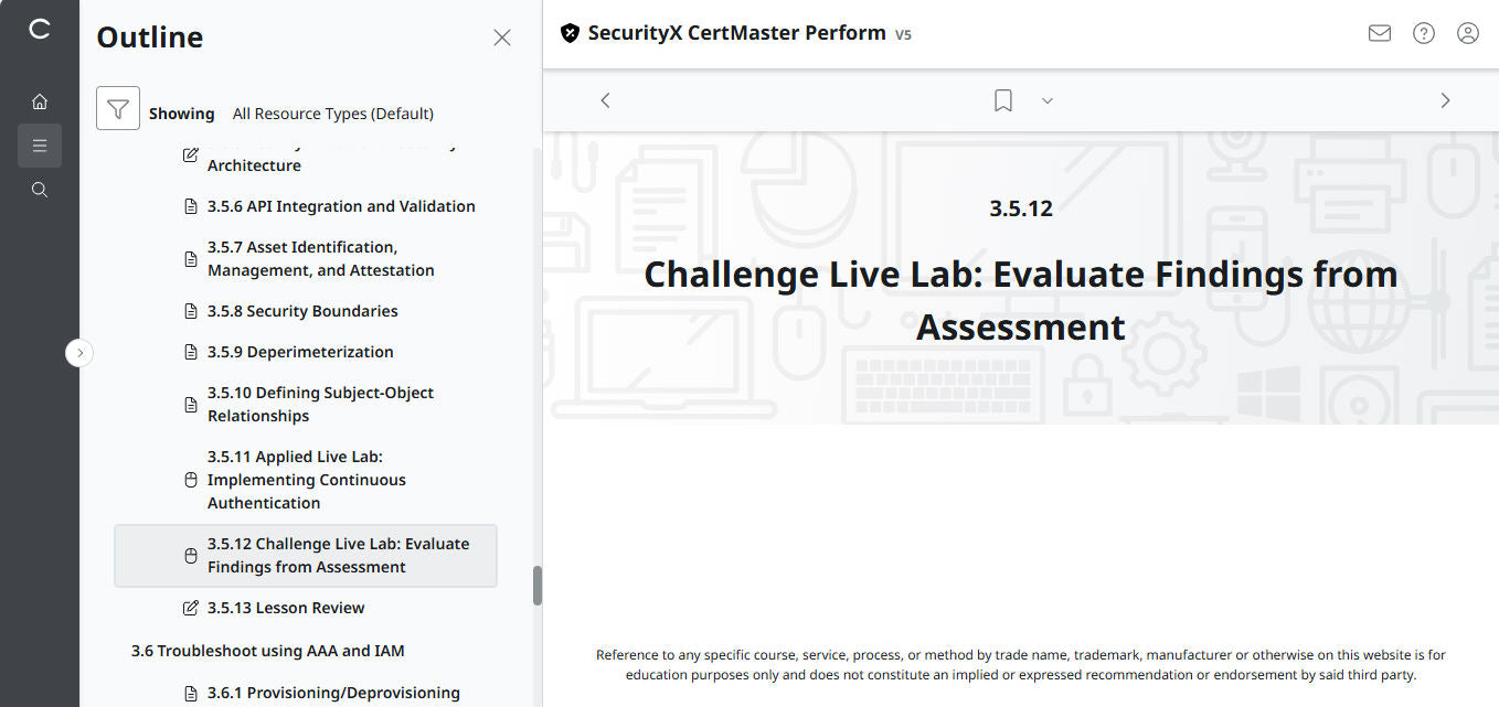 CertMaster Perform for CompTIA SecurityX CASP+ CAS-005 - 3 Months Access