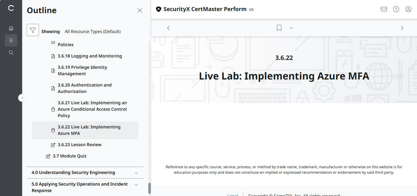 CertMaster Perform for CompTIA SecurityX CASP+ CAS-005 - 3 Months Access