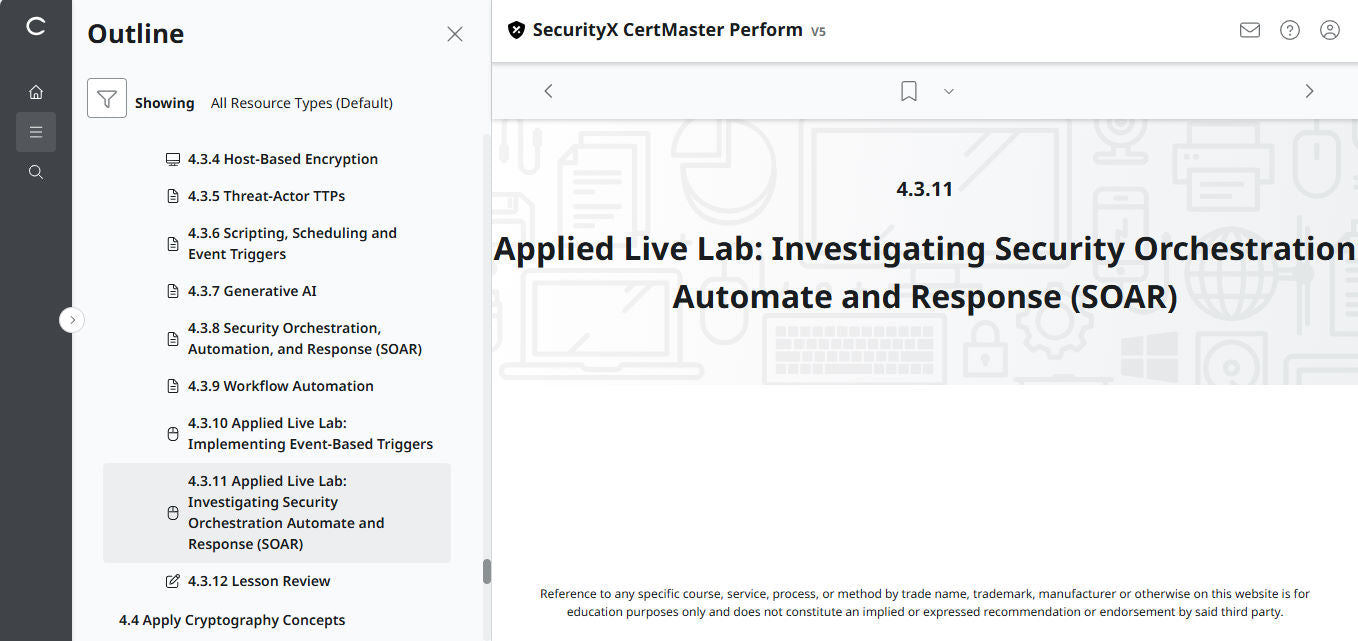 CertMaster Perform for CompTIA SecurityX CASP+ CAS-005 - 3 Months Access