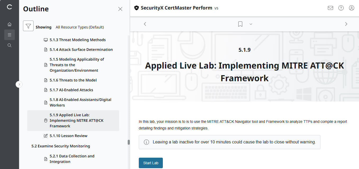 CertMaster Perform for CompTIA SecurityX CASP+ CAS-005 - 3 Months Access