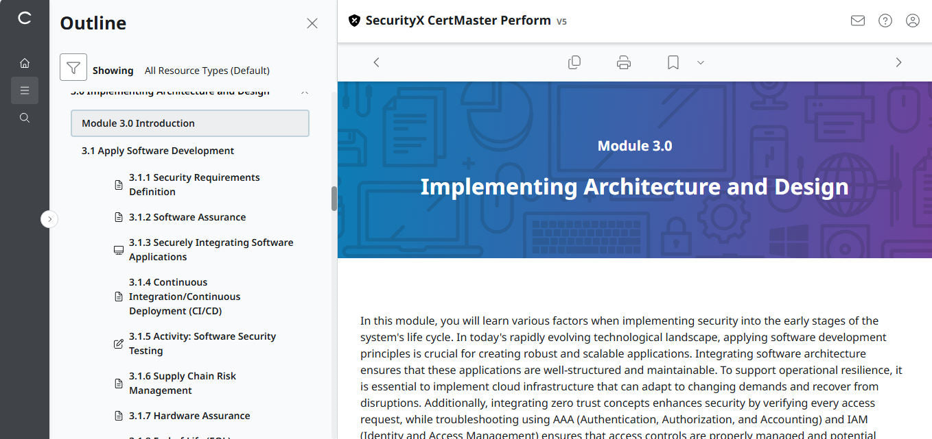 CertMaster Perform for CompTIA  SecurityX CASP+ CAS-005 - 3 Months Access